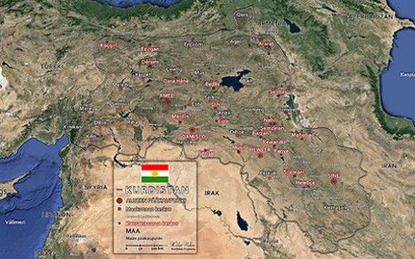 Kurdistanin kartta